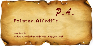 Polster Alfréd névjegykártya